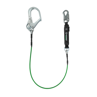 Safewaze leading edge 6' energy absorbing lanyard: rebar hooks