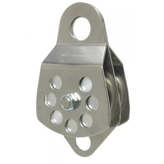 CMI 3 Aluminum Sheave, Stainless Steel, Bushing Double Pulley