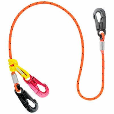 Rope logic's 1/2in wirecore 2n1 lanyard with aluminum snaps 12ft