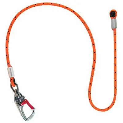 Rope logic's 1/2in wirecore flipline isc swivel aluminum snaps 12ft