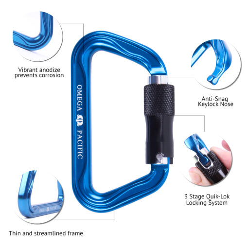 Omega Pacific Standard D Aluminum Keylock 3-Stage Quik-Lok Blue NFPA - Image 2