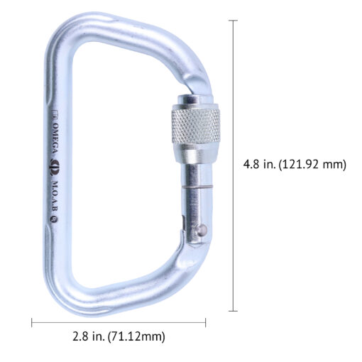 Custom Omega Pacific MOAB 1/2" Steel Large D Keylock Screw-Lok NFPA (5 Pack) - Image 2