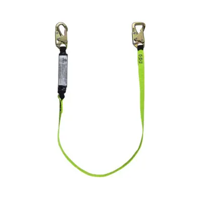 Safewaze 6' High Profile Energy Absorbing Lanyard w/ Snap and Tie Back Hook