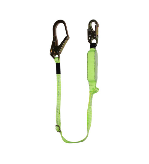 Safewaze Adjustable High Profile Energy Absorbing Lanyard w/Rebar Hook