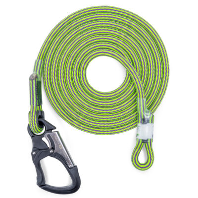 RNA Raider Chainsaw Lanyard with Carabiner - Neon Green, Heavy-Duty Built-In Bungee Cord, Arborist Gear