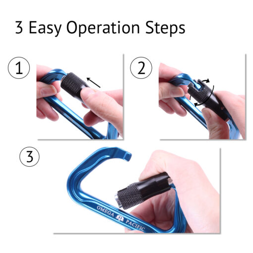 Omega Pacific Standard D Aluminum Keylock 3-Stage Quik-Lok Blue NFPA - Image 8
