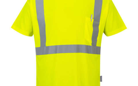 Hi-Vis Pocket T-Shirt Yellow
